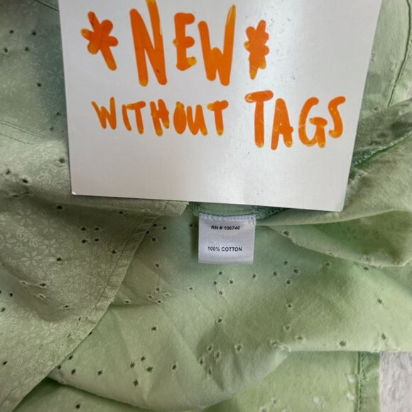 Back In The Saddle Womens Light Green Eyelet Snap Western Shirt 1X Cotton NWOT - Picture 4 of 8